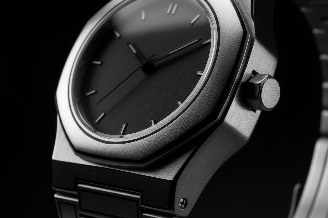 ValoraTime Pure watch macro detail photograph.