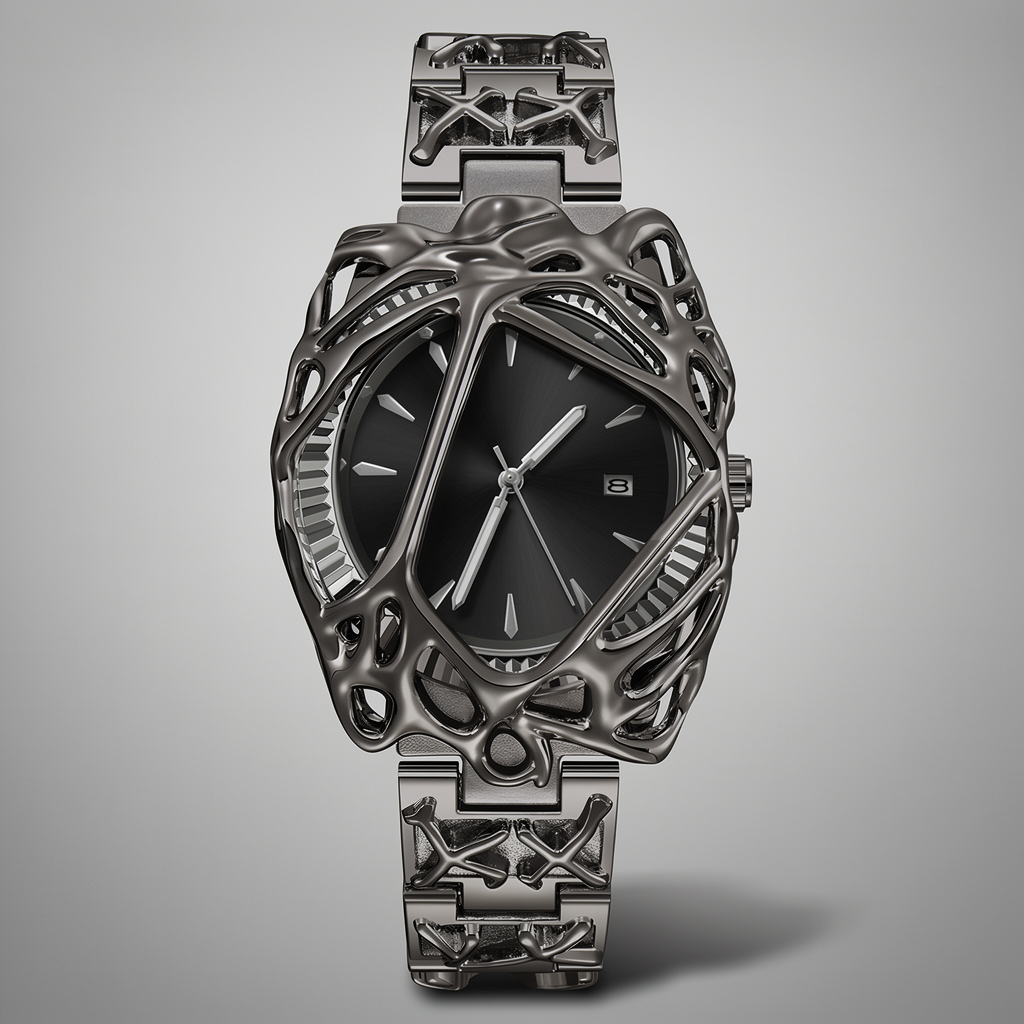 ValoraTime Polaris watch minimal product photograph on a gray background.