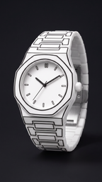 ValoraTime Pure Line watch in a vertical-format product photograph for Stories and vertical ads.